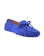 Ladies Genuine Leather Nabuk Driver Shoe in Cobalto by Aliverti (COND040011)