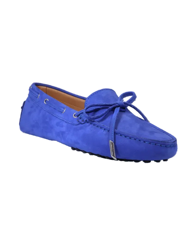 Ladies Genuine Leather Nabuk Driver Shoe in Cobalto by Aliverti (COND040011)