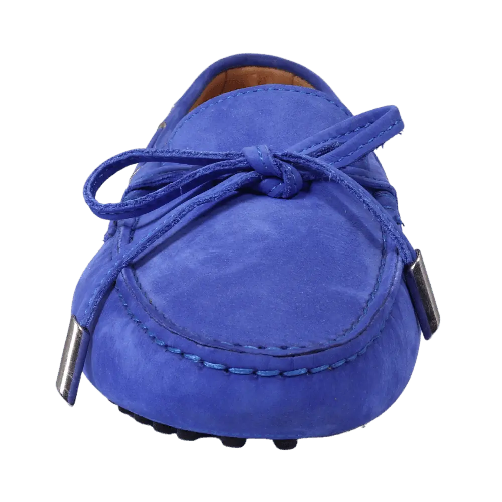 Ladies Genuine Leather Nabuk Driver Shoe in Cobalto by Aliverti (ALD040)