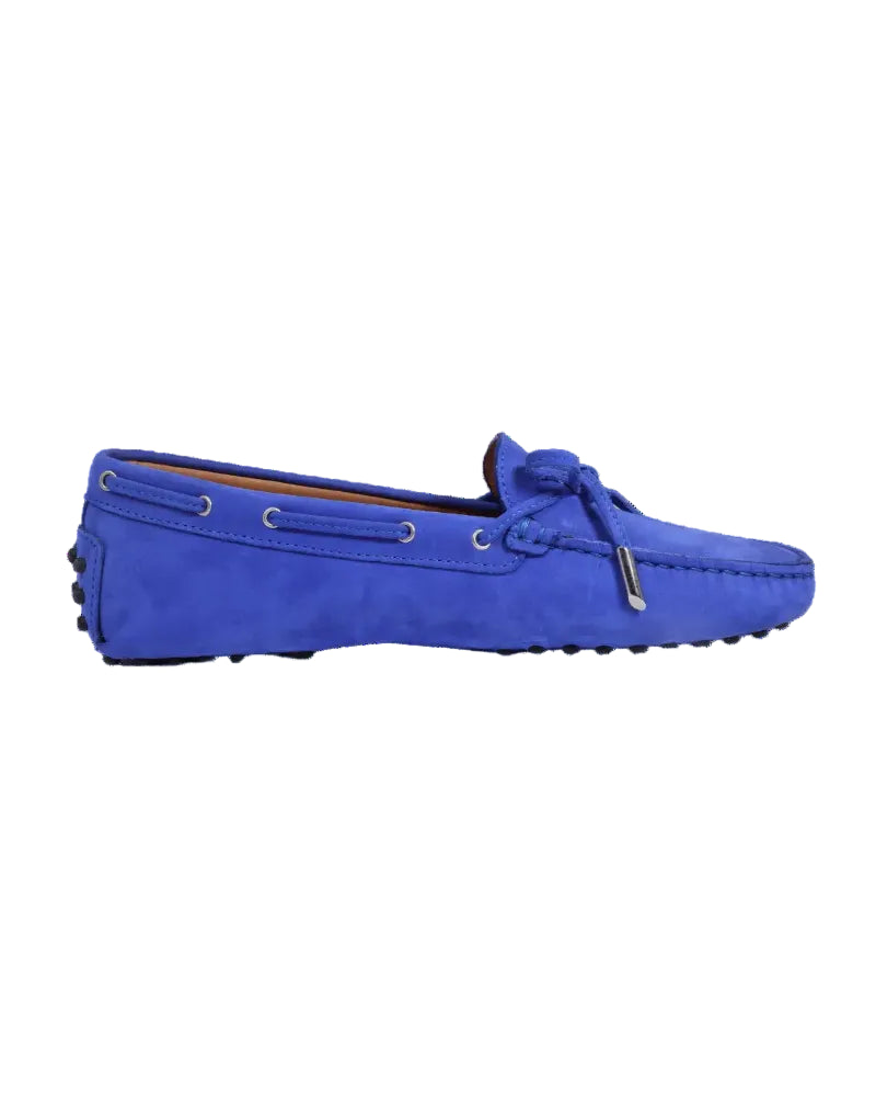Ladies Genuine Leather Nabuk Driver Shoe in Cobalto by Aliverti (COND040011)