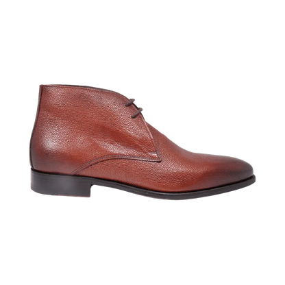 Men's Chukka Boot in Calf Leather Cognac Brown (BE940-05)