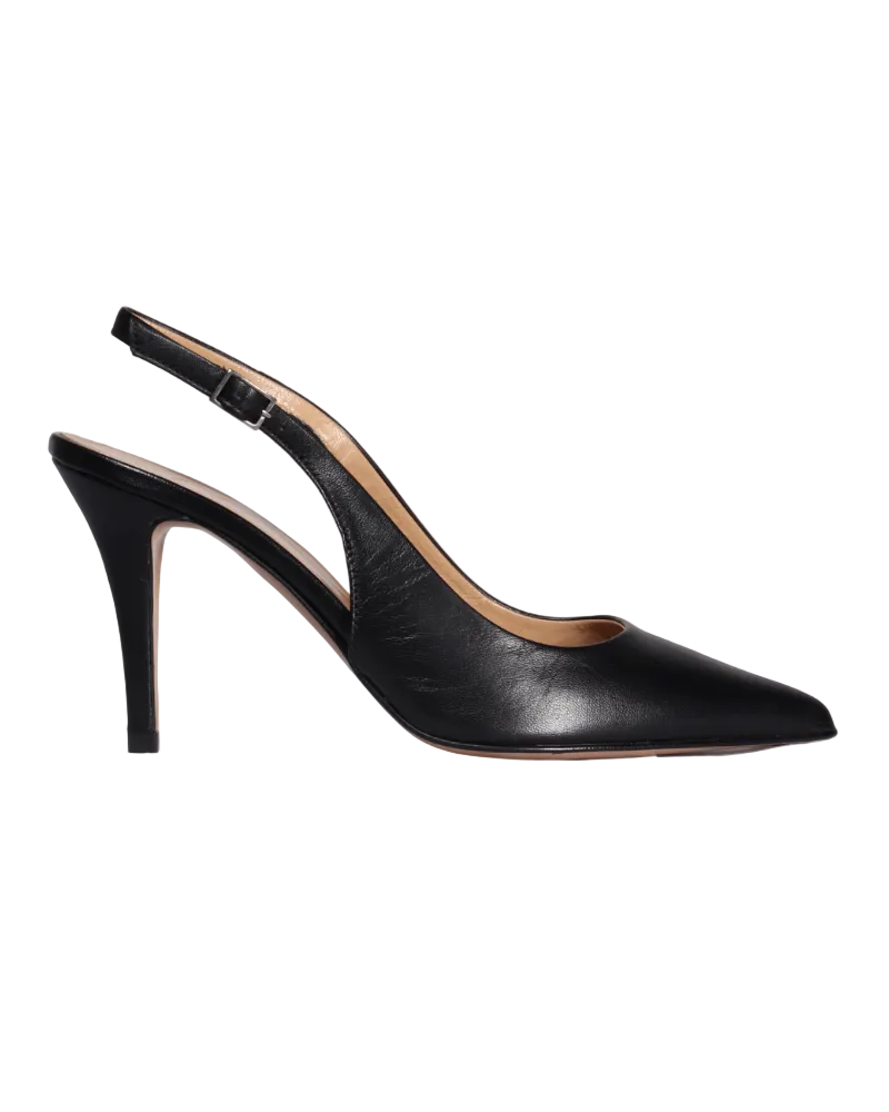 Ladies Italian Genuine Leather Elegant Sling Back Court Heel in Nero by AlivertiShop Handmade Italian Leather Slingback Court Heel in Black (CRB123) or browse our range of hand-made Italian heels for women in leather or suede in-store at Aliverti Durban or Cape Town, or shop online. We deliver in South Africa & offer multiple payment plans as well as accept multiple safe & secure payment methods.