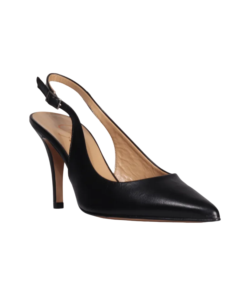 Ladies Italian Genuine Leather Elegant Sling Back Court Heel in Nero by AlivertiShop Handmade Italian Leather Slingback Court Heel in Black (CRB123) or browse our range of hand-made Italian heels for women in leather or suede in-store at Aliverti Durban or Cape Town, or shop online. We deliver in South Africa & offer multiple payment plans as well as accept multiple safe & secure payment methods.