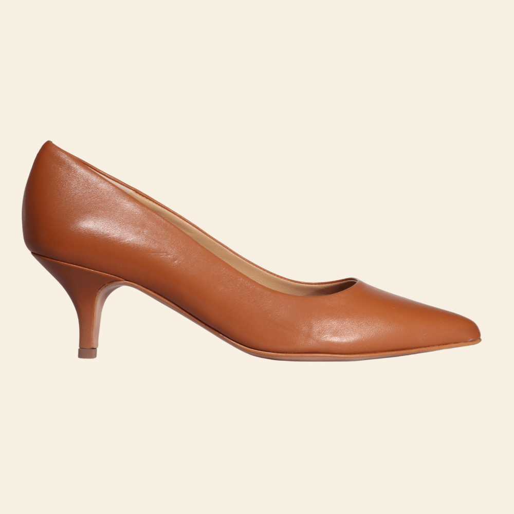 Ladies Italian Genuine Leather Elegant Court Heel in Sella by Aliverti