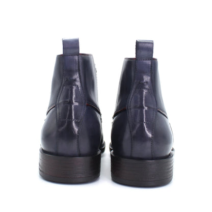 Shop Handmade Italian Leather Lace-Up Boot in  Delave Bluette (10876) or browse our range of hand-made Italian boots for men in leather or suede in-store at Aliverti Durban or Cape Town, or shop online. We deliver in South Africa & offer multiple payment plans as well as accept multiple safe & secure payment methods.