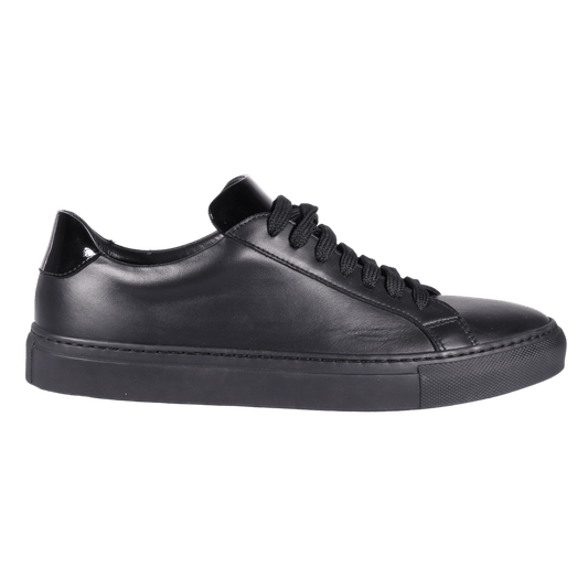 Ladies Genuine Leather Italian Sneakers in Black by Aliverti