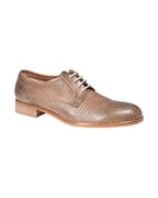Women's Woven Derby in Leather Taupe (ALD318)
