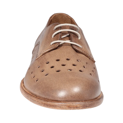 Ladies Genuine Leather Derby in Cuoio Brown by Aliverti (ALD387)