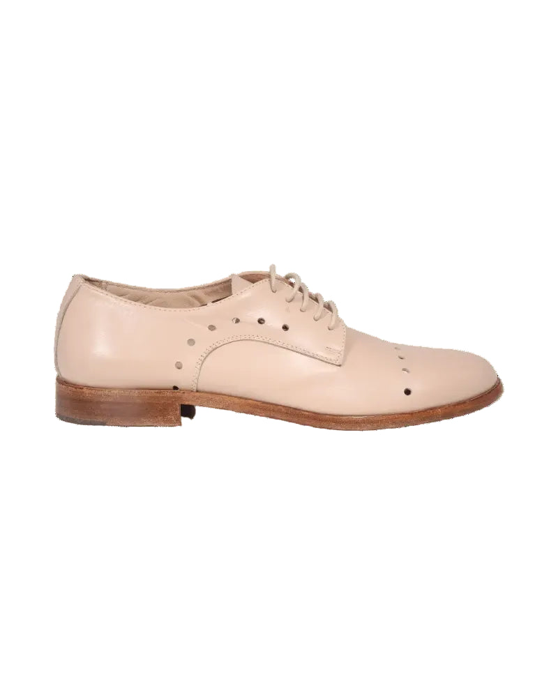 Women's Derby in Leather Sabbia (ALD387)