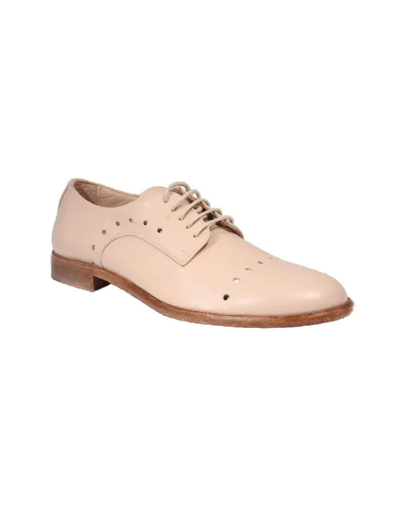 Women's Derby in Leather Sabbia (ALD387)