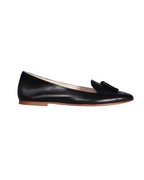 Ladies Italian Genuine Leather Ballerina Pump in Black