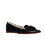 Ladies Italian Genuine Leather Ballerina Pump in Black
