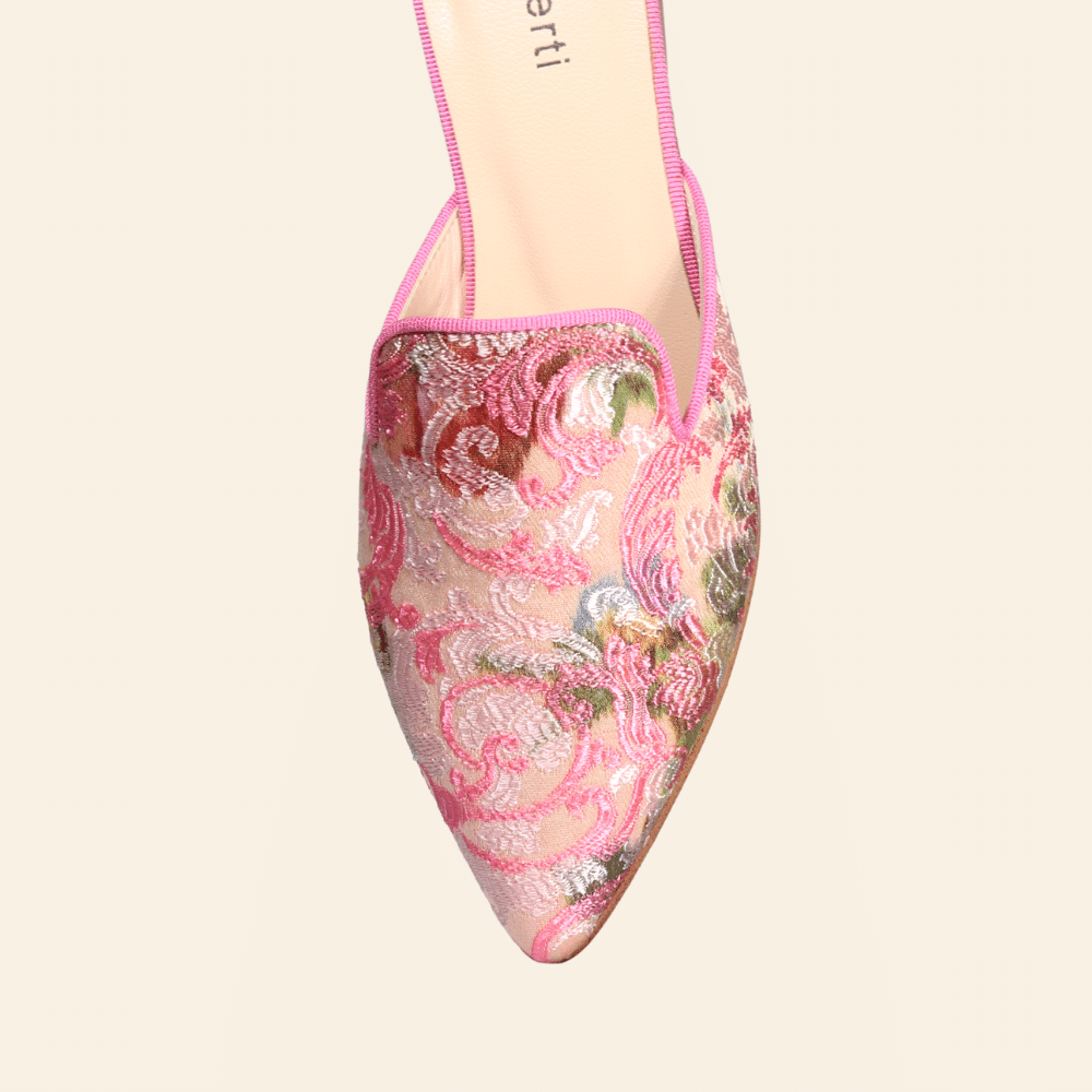 Ladies Baroque Fabric Slip-On in Rosa (ESE553)