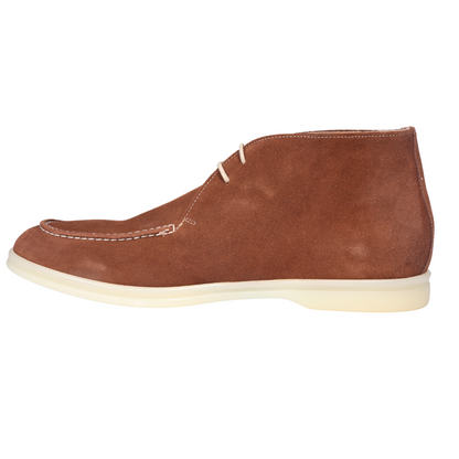 Men's Chukka Boot in Calf Leather Suede Bruciato Brown (BEED05)