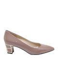 Calf Leather Patent Upper /Leather Sole