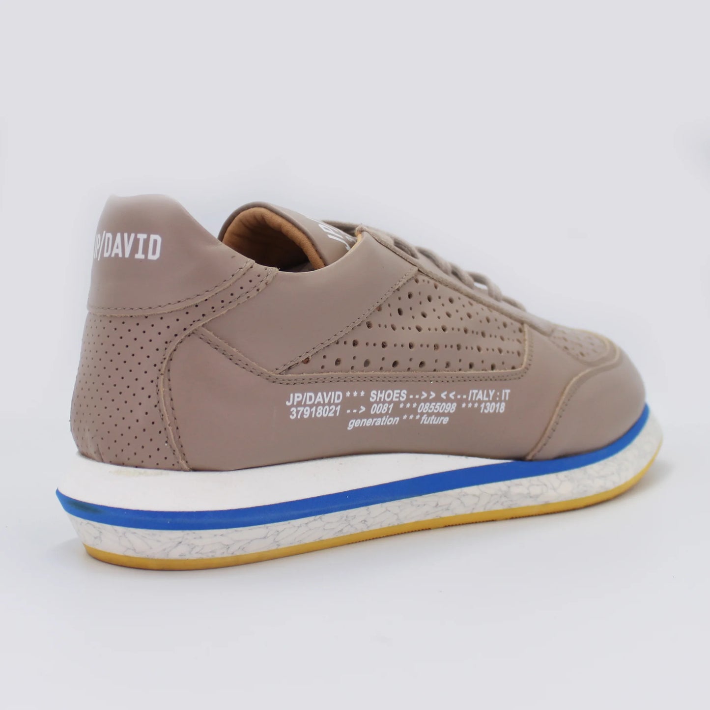 Men's genuine leather sneaker in beige made in Italy exclusively for Aliverti (JP2689/2BEI)
