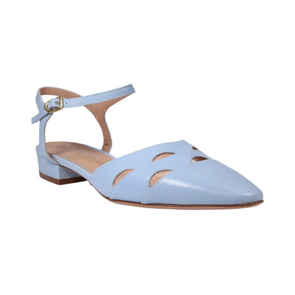 Ladies Flat Shoe - Leather Azul - MDF60244