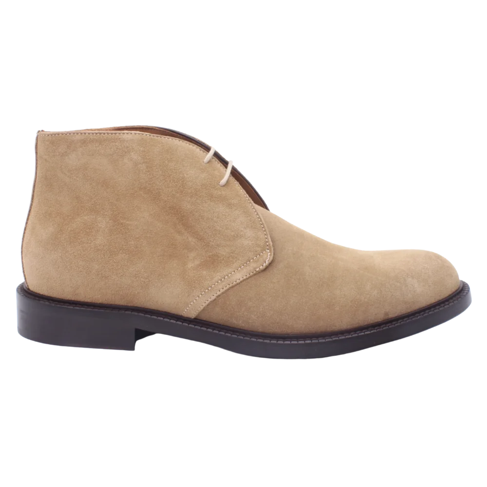 Handmade Italian Suede Chukka Boot in Tan | Men | Aliverti (807)