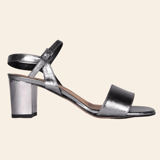 Ladies Sandal - Leather Laminato Acciaio - ALMILLY9