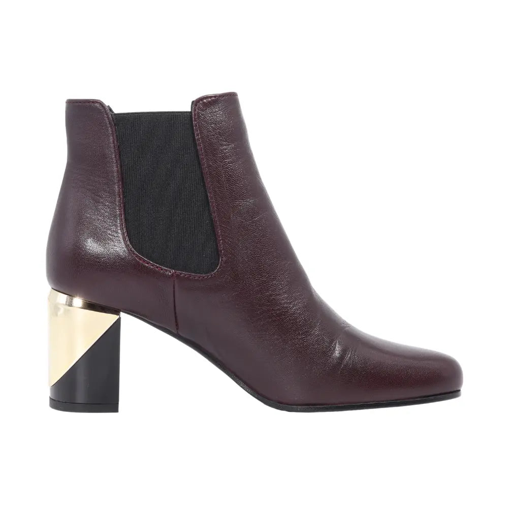Ladies Genuine Leather Ankle Boot in Bordeaux by Aliverti (ALMUSE7)
