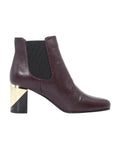 Women's Ankle Boot in Leather Bordeaux (ALMUSE7)