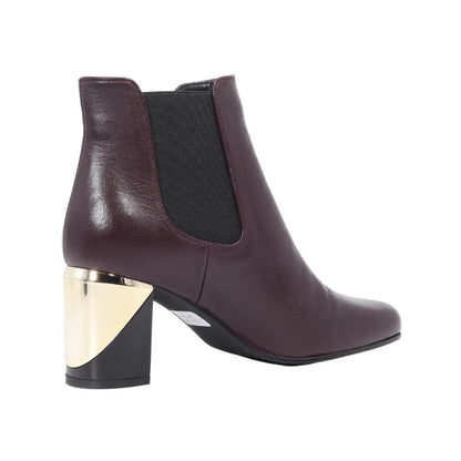 Ladies Genuine Leather Ankle Boot in Bordeaux by Aliverti (ALMUSE7)