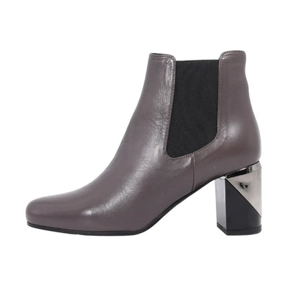 Ladies Genuine Leather Ankle Boot in Taupe by Aliverti (ALMUSE7)