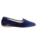 Women's Velvet Ballerina Pump Blue (ESP112BLU)
