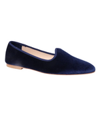 Women's Velvet Ballerina Pump Blue (ESP112BLU)