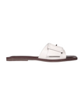 Ladies Italian Genuine Leather Sandal in Ivory by Aliverti