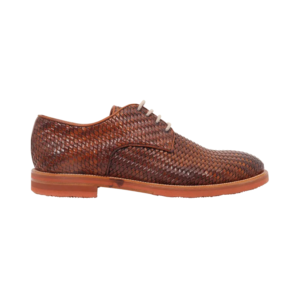BRU9460 Men's Woven Leather Derby in Siena (BRU9460)
