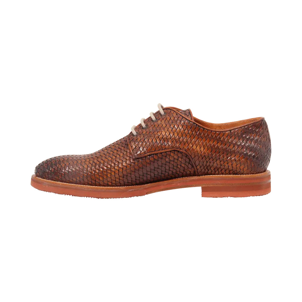 BRU9460 Men's Woven Leather Derby in Siena (BRU9460)
